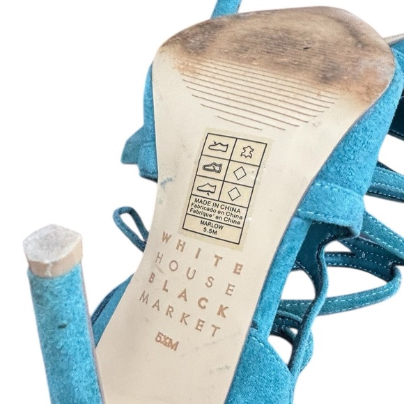 WHBM WHITE HOUSE BLACK MARKET ZOE Elegant Turquoise Women's Heels, Size 5.5 - Picture 6 of 7